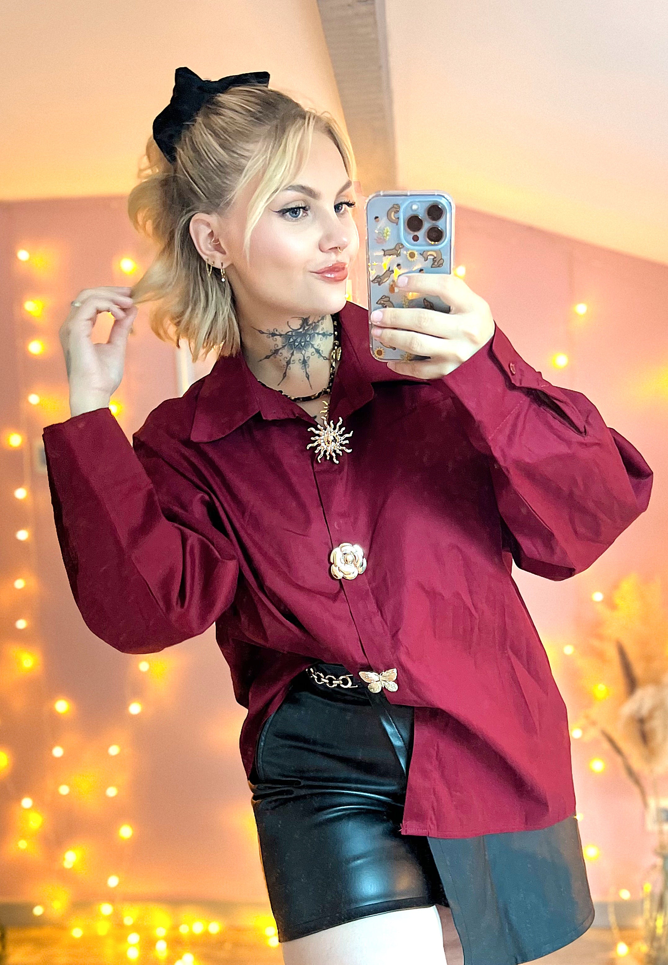 CHEMISE BORDEAUX ❤️