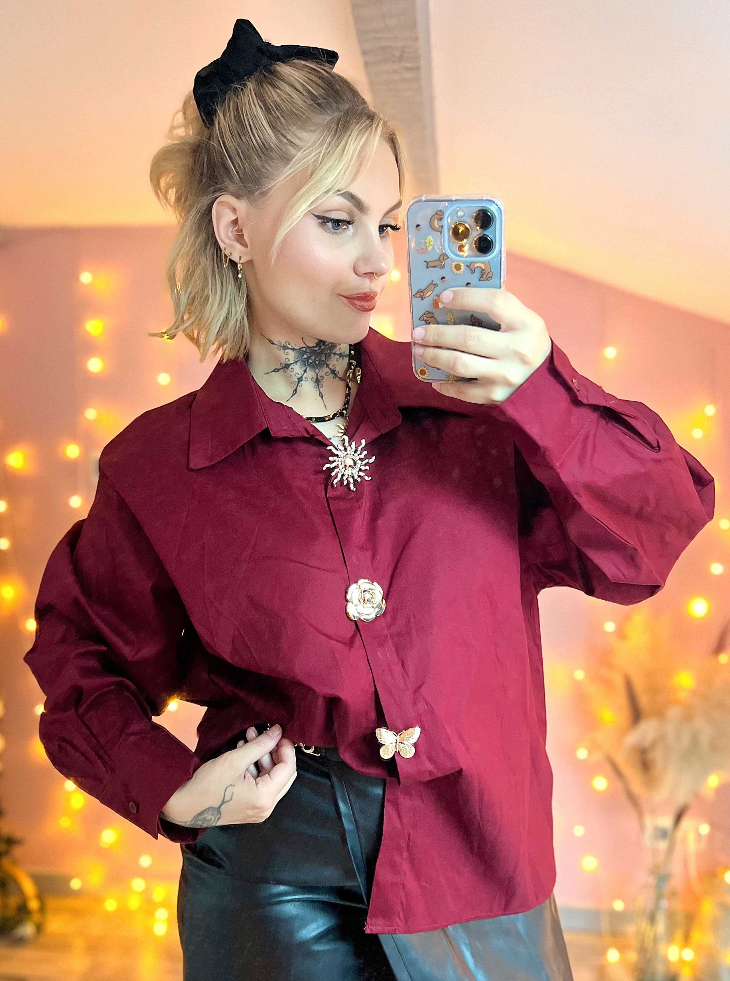 CHEMISE BORDEAUX ❤️