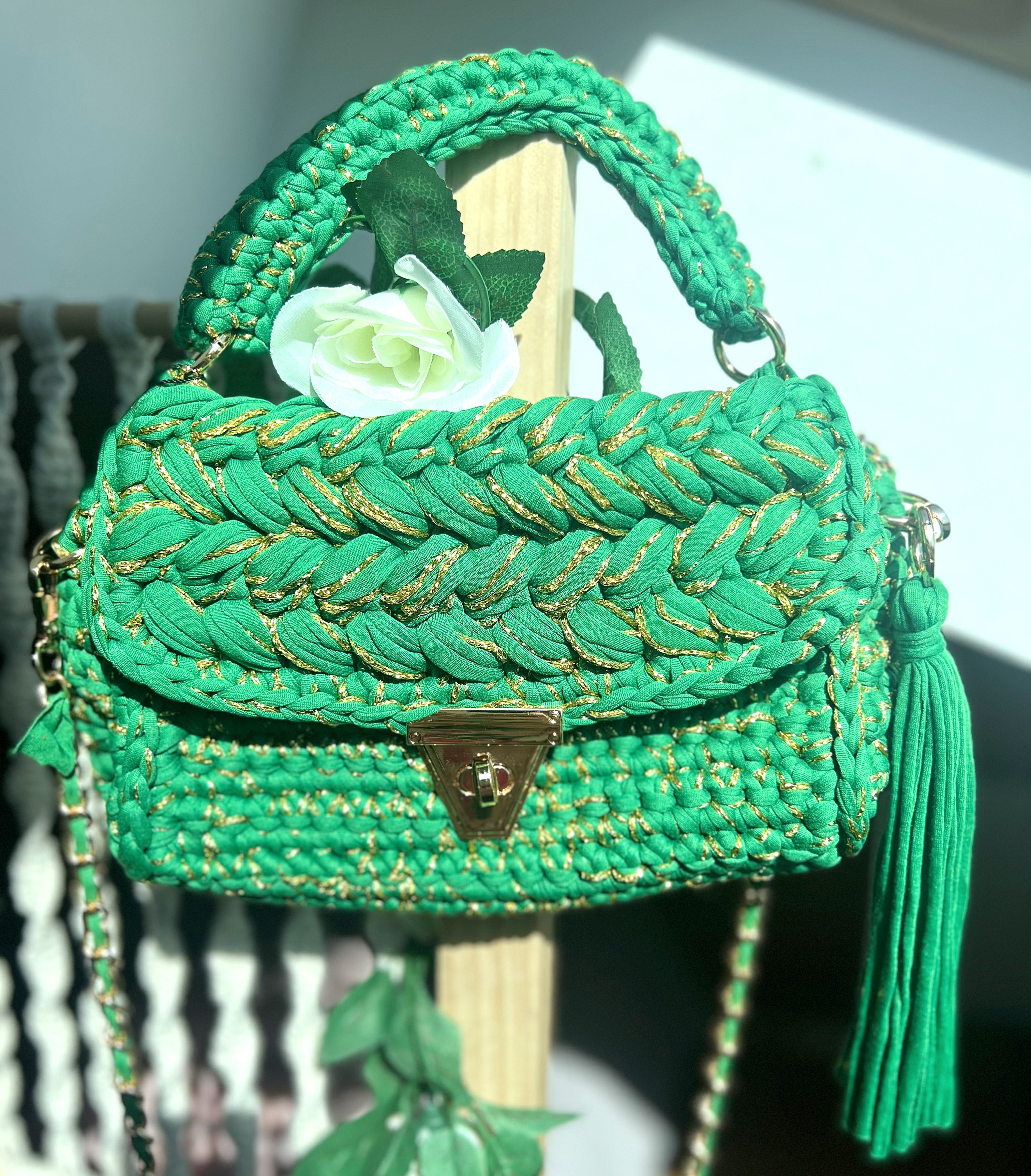 Sac SUNNY vert et or